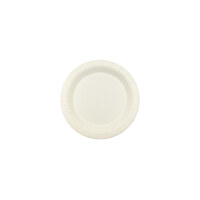 Bulk Plain White Round FSC Paper Plates (18cm) - Pk 100