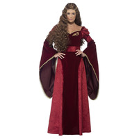 Womens Deluxe Medieval Red Queen Costume