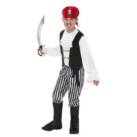 Kids Black & White Pirate Costume