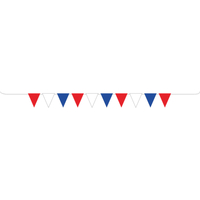 Patriotic Pennant Banner (Red, White & Blue) - 5m