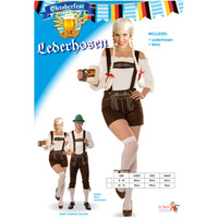 Women's Brown Lederhosen Costume