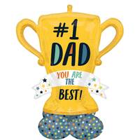 AirLoonz Best Dad Trophy Balloon (109 x 96.5 cm)