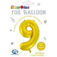 Foil Balloon Gold #9 (86.36 cm)