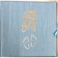 Blue My First Year Baby Record Book