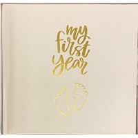 White My First Year Baby Record Book