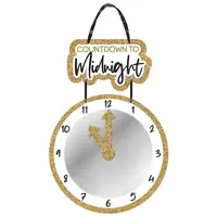 Countdown to Midnight Mirror Clock Hanging Sign (44 x 30 cm)