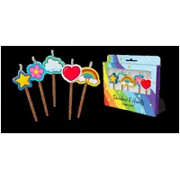 Rainbow Novelty Candle Pack - Pk 5