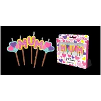 Mum Novelty Candle Pack - Pk 5