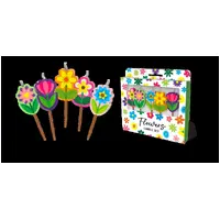 Flowers Novelty Candle Pack - Pk 5