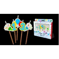 13th Birthday Novelty Candle Pack - Pk 5
