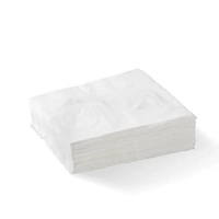 Disposable White Lunch Napkin 1/4 Fold - Pk 100
