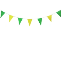 Green & Gold Triangular Bunting (5m