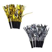 Golden & Silver Foil Party Blowers (16 cm) – Pk 6