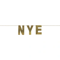 NYE Giant Sequin Gold Banner (30 cm)
