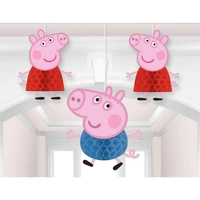 Peppa Pig Hanging Honeycomb Decorations (30 cm) – Pk 3
