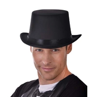 Top Hat Deluxe Black with Elastic Inner (One Size)