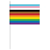 LGBTQ+ Progress Pride Handheld Flag