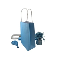 Pastel Blue Paper Party Bags - Pk 5