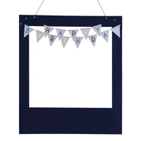 Mix it Up Customisable Blue Happy Birthday Photobooth Frame FSC
