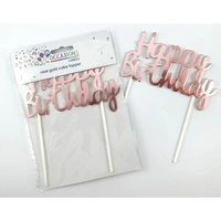 Rose Gold Birthday Cake Topper