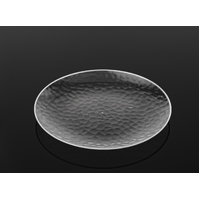 Clear Dimple Plates With Silver Rim (23 cm) – Pk 10
