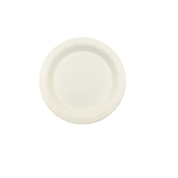 18cm Round White Paper Plates - Pk 15