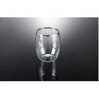 350ml Stemless Wine Glass Silver (11cm) – Pk 4