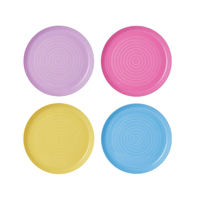 Coloured Plastic Plates (25 cm) – Pk 4