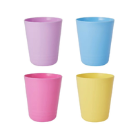 Plastic Tumblers Coloured (10cm) – Pk 4