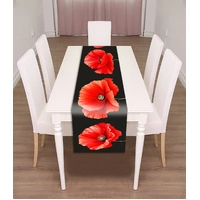 ANZAC Day Table Runner Black 183x33cm
