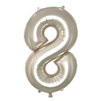 Champagne Foil Number 8 Balloon (86 cm)