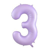 Matt Lilac Decrotex Foil Number 3 Balloon (86 cm)