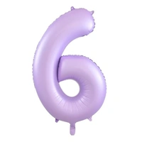 Matt Lilac Foil Number 6 Balloon (86 cm)