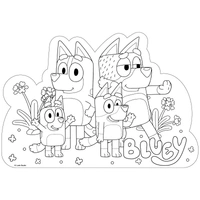 Bluey Colour In Placemat (40x28 cm) - Pk 8