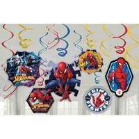 Spider-Man Swirl Decorations (17cm/12cm) – Pk 12