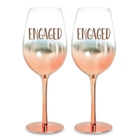 Rose Gold Ombre Wine Glasses Set (22 cm) – Pk 2