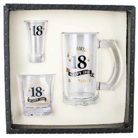 18th Birthday Stein Whisky Shot Set – Pk 3