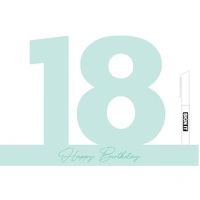 18th Birthday Mint Green Signature Block (34x23cm)