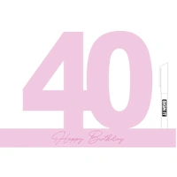 40 Fairy Floss Pink Signature Block