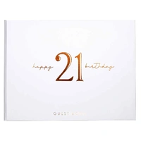 21st Rose Gold Guest Book