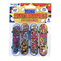 Mini Skateboards (Assorted Designs) – Pk4