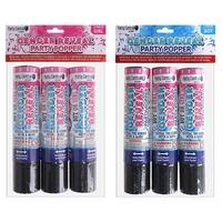 Gender Reveal Party Poppers (20cm) - Pk3