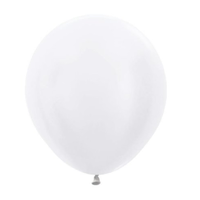 Satin Pearl White Balloon 46cm – Pack 25