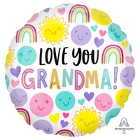 Love You Grandma Foil Balloon - (40cm)