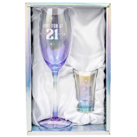 21st Champagne & Shot Glass Gift Set