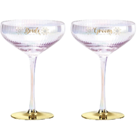 Bride & Groom Coupe Glasses – Set of 2