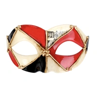 Pietro Red & Black Masquerade Mask