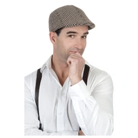 Brown Tweed Flat Cap