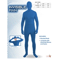 Invisible Man Costume – Adults Blue