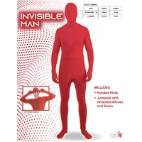 Invisible Man Costume – Adults Red